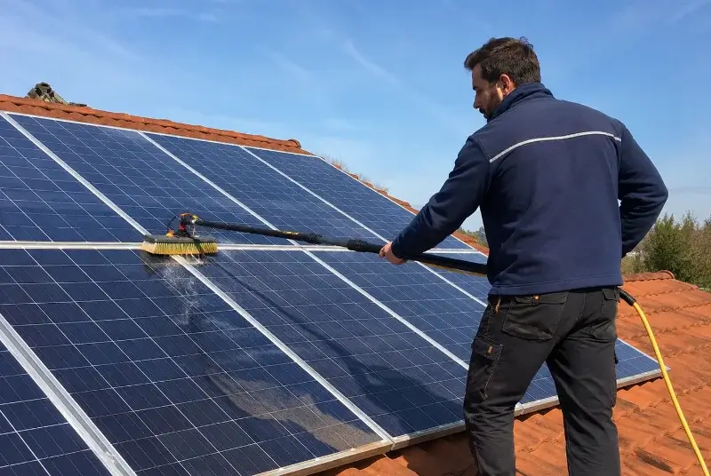 Nettoyage et entretien de panneaux solaires à Wormhout